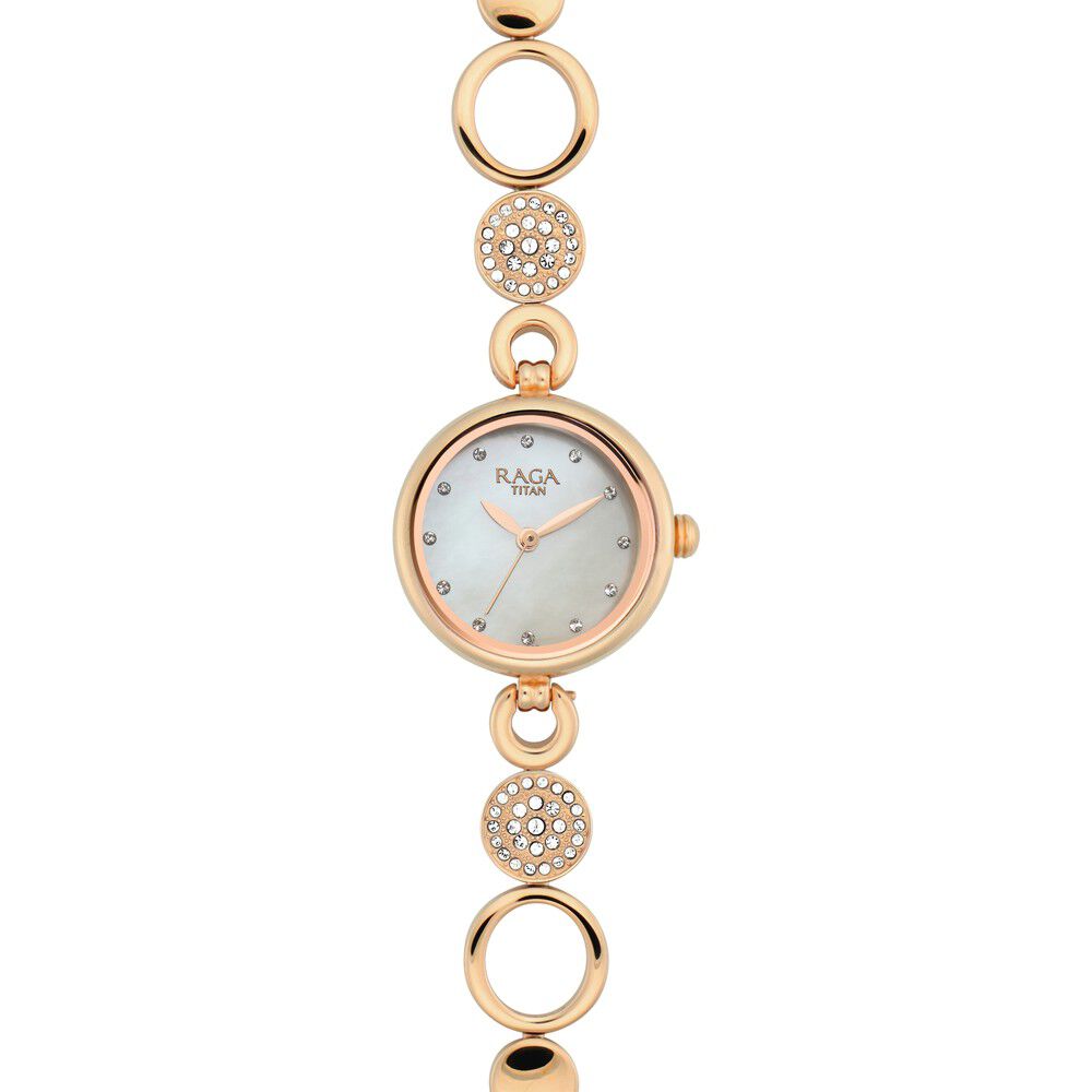 Buy Online Titan Raga Mother of Pearl Dial Women Watch With Metal Strap ns311wm05 Titan