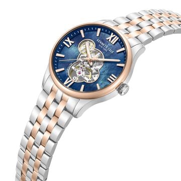 Kenneth Cole Automatic Automatic Mother Of Pearl Dial Two Toned Stainless Steel Strap Watch For Men