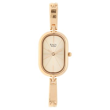 Titan Raga Viva Rose Gold Dial Women Watch With Metal Strap