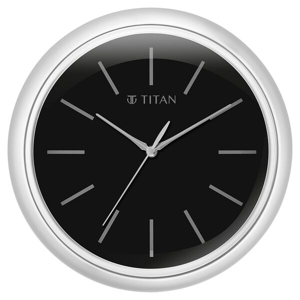 Titan Classic Balck Colour Wall Clock with Silent Sweep 34 x 34 (Medium) - image number 1