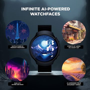 Fastrack VOX CirQ Smartwatch 3.5CM Ultra Vu Display, AI Watcface,AI Chat, 24/7 Health Suite, IP68, Multiple Menu Styles