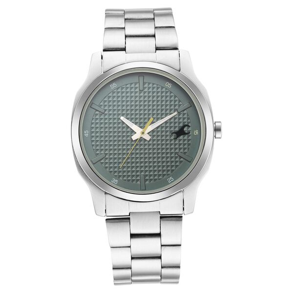 Fastrack Stunners Quartz Analog Green Dial Metal Strap Watch for Guys - image number 2