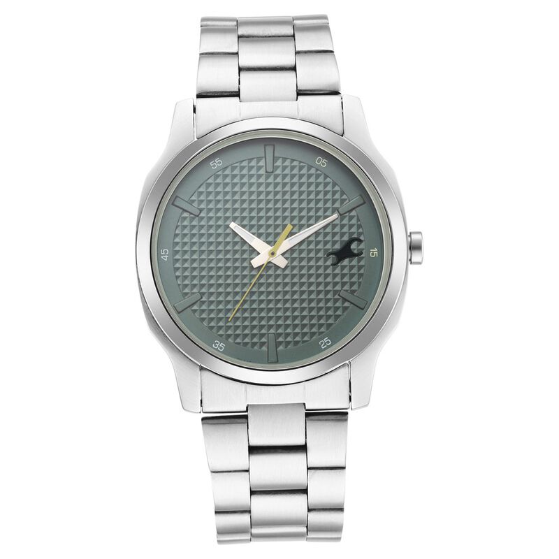 Fastrack Stunners Quartz Analog Green Dial Metal Strap Watch for Guys - image number 2
