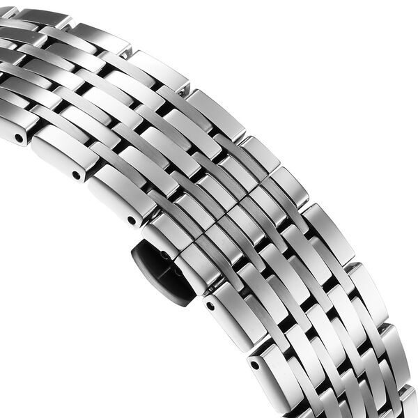 Xylys Automatic Orange Dial Silver Stainless Steel Strap Watch For Men - image number 4