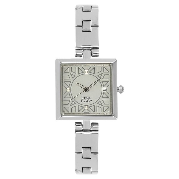Buy Online Titan Quartz Analog with Date Silver Dial  display picture 2