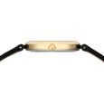 Titan Nebula Lotus 18 KT Gold Quartz Analog Mother Of Pearl Dial Black Leather Strap Watch For Women - image number 5