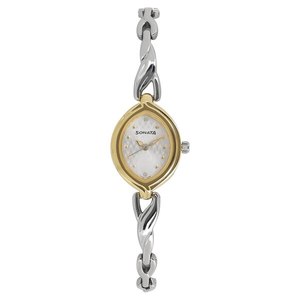 Sonata Pankh Silver Dial Women Watch With Metal Strap - image number 0