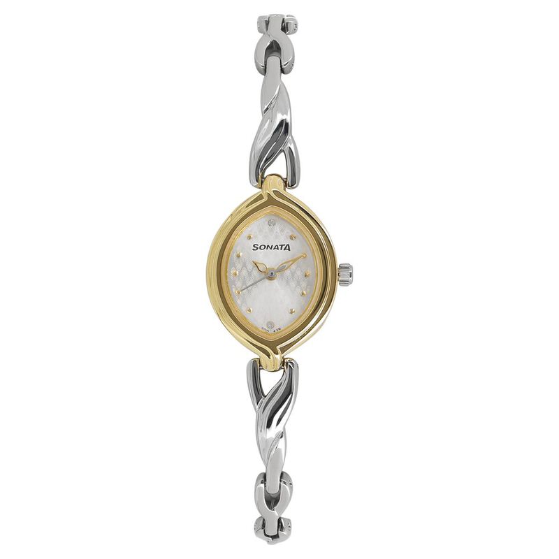 Sonata Pankh Silver Dial Women Watch With Metal Strap