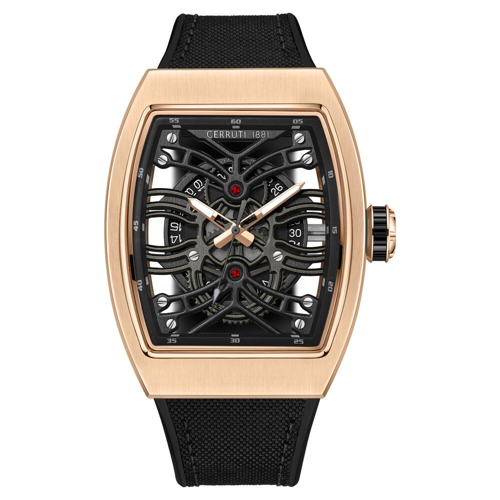 Cerruti 1881 Quartz Analog with Date Black Dial Stainless Steel Strap Watch for Men