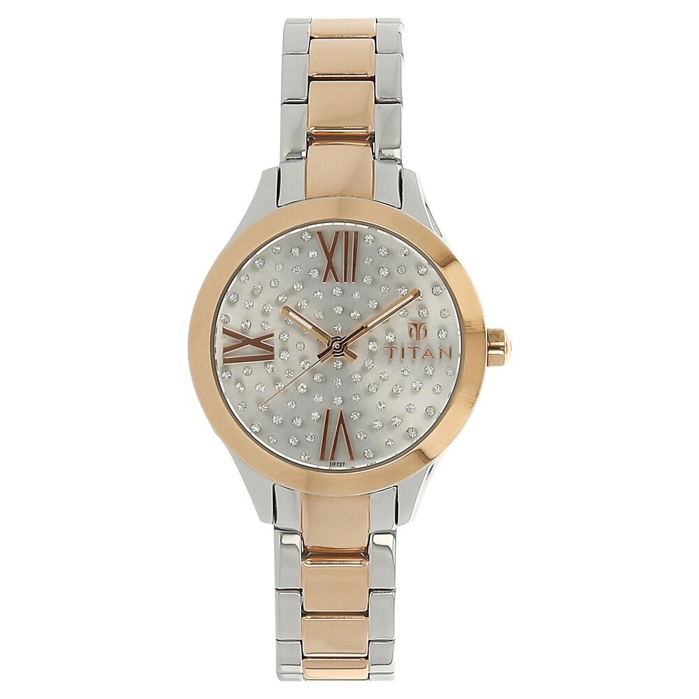Buy Online Titan Quartz Analog Silver Dial Stainless Steel Strap Watch for Women 95027km01 Titan