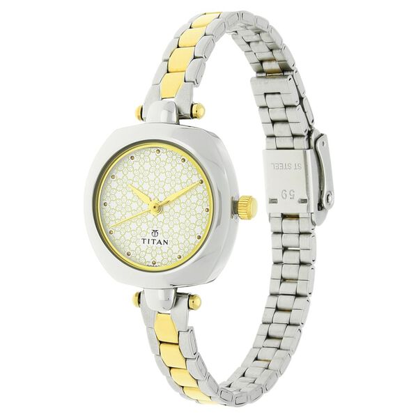 Titan Quartz Analog Silver Dial Stainless Steel Strap Watch for Women - image number 1