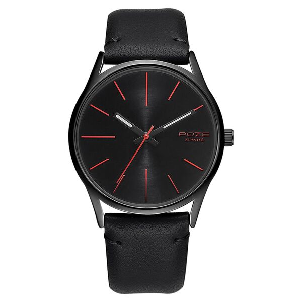 Poze by Sonata Quartz Analog Black Dial PU Leather Strap Watch for Men - image number 0