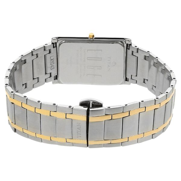 Titan Quartz Analog Champagne Dial Stainless Steel Strap Watch for Men - image number 3