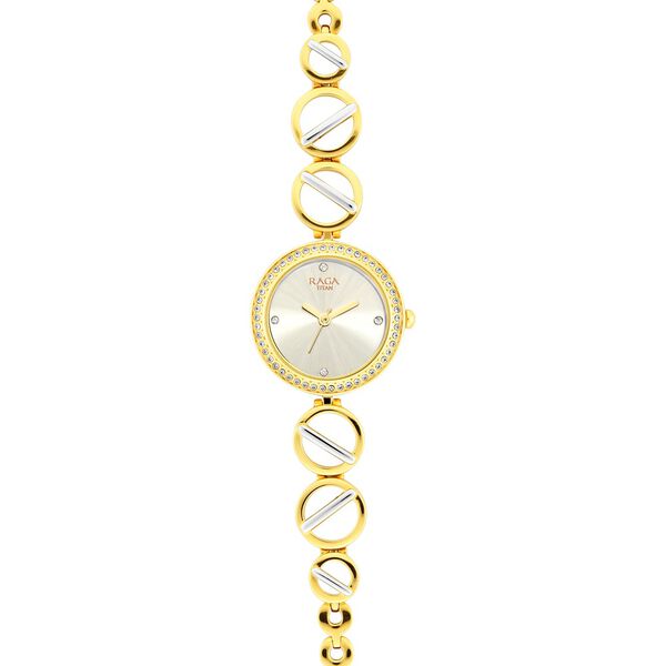 Titan Raga Viva Silver Dial Women Watch With Metal Strap - image number 5