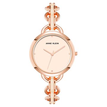 Anne Klein Quartz Analog Pink dial Metal Strap Watch for Women