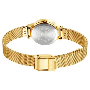Sonata Essentials Champagne Dial Women Watch With Stainless Steel Strap