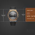 Titan Stellar Wandering Hour Automatic Analog with Crystallized Titanium Case and Gray Dial FKM Strap Watch for Men - image number 3
