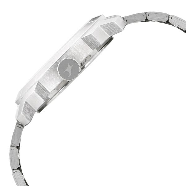 Fastrack Loopholes Quartz Analog White Dial Stainless Steel Strap Watch for Guys - image number 2