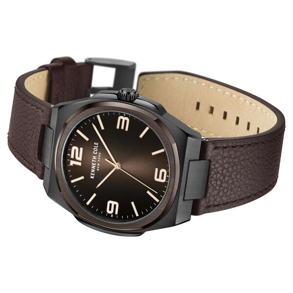 Kenneth Cole Quartz Analog Brown Dial Brown Leather Strap Watch for Men - image number 2