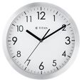 Titan Metallic White Wall Clock with Brushed Case - 30 cm x 30 cm (Medium) - image number 1