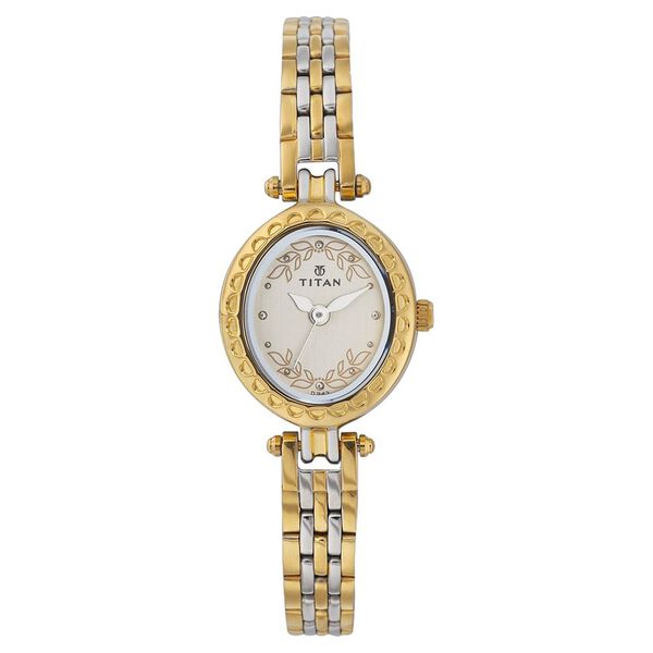 Titan Quartz Analog Champagne Dial Watch for Women - image number 0