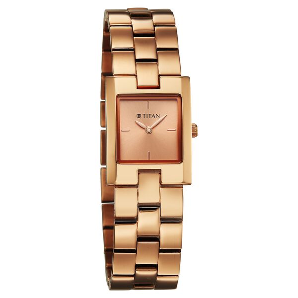 Titan Eminence Quartz Analog Rose Gold Dial Rose Gold Strap Watch For Women - image number 1