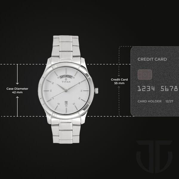 Buy Online Titan Workwear White Dial Analog with Day and Date