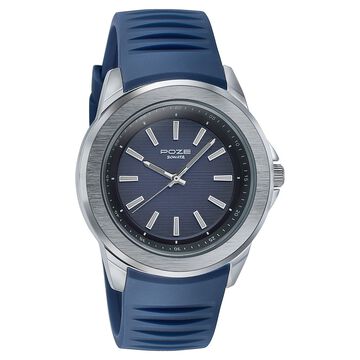 Sonata Poze Quartz Analog Blue Dial Plastic Strap Watch For Men