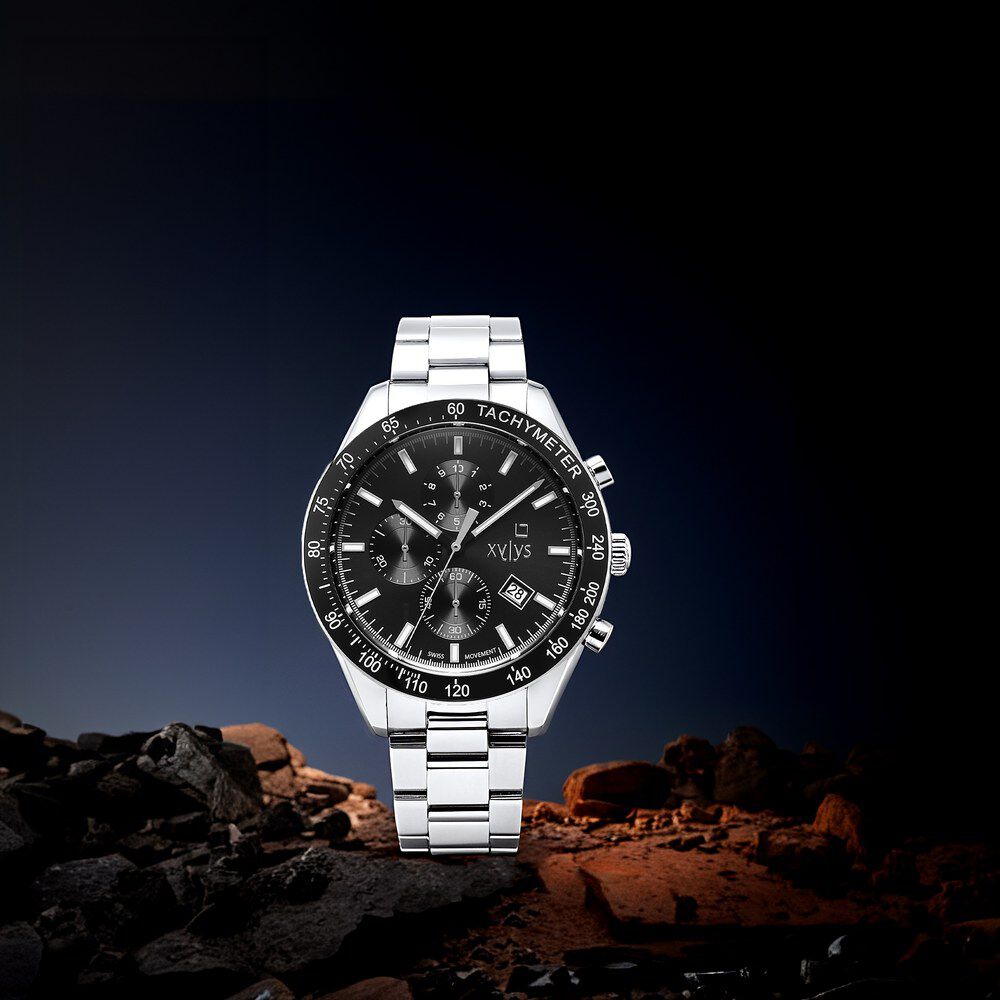 Buy Online Xylys Velocita Swiss Chronograph Stainless Steel Black