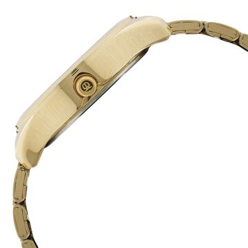Titan Quartz Analog with Date Champagne Round Dial Golden Stainless Steel Strap Watch For Men