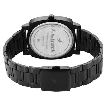 Fastrack Stunners X Quartz Analog Black Dial Stainless Steel Strap Watch For Guys