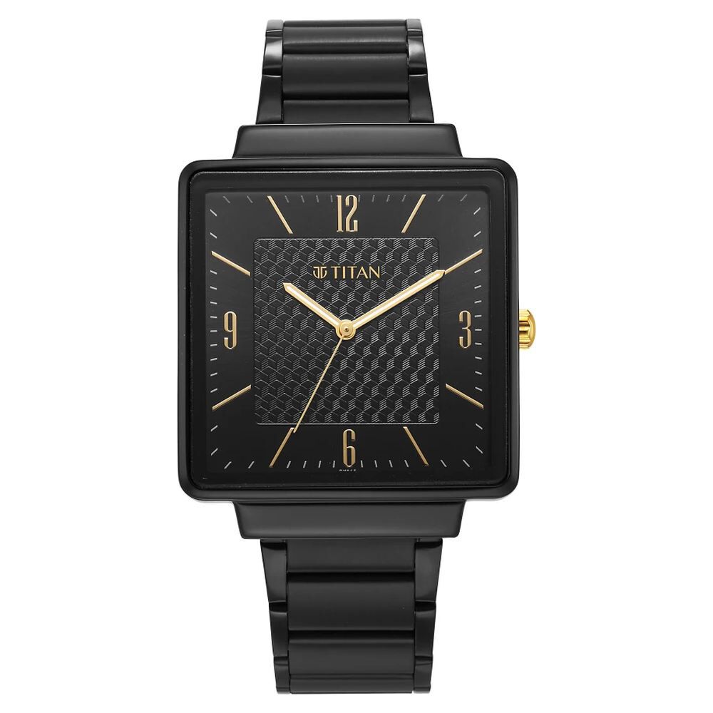 Buy Online Titan Karishma Black Dial Watch for Men nr10005km01
