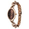 Vyb Manifester By Fastrack Quartz Analog Brown Dial Rose Gold Metal Strap Watch For Girls - image number 2
