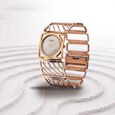 Titan Raga Ethereal Quartz Analog White Mother Of Pearl Dial Rose Gold Stainless Steel Strap Watch For Women - image number 0