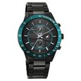 Fastrack Overdrive Quartz Chronograph Tachymeter Black Dial Black Stainless Steel Strap Watch For Guys - image number 1