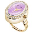 Anne Klein Quartz Analog Purple Dial Golden Metal Ring Watch For Women - image number 0