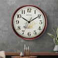 Titan Decorative Dark Brown Wood Finish Clock with Ship Design on Dial and Silent Sweep - 39.8 cm x 39.8 cm (Large) - image number 0