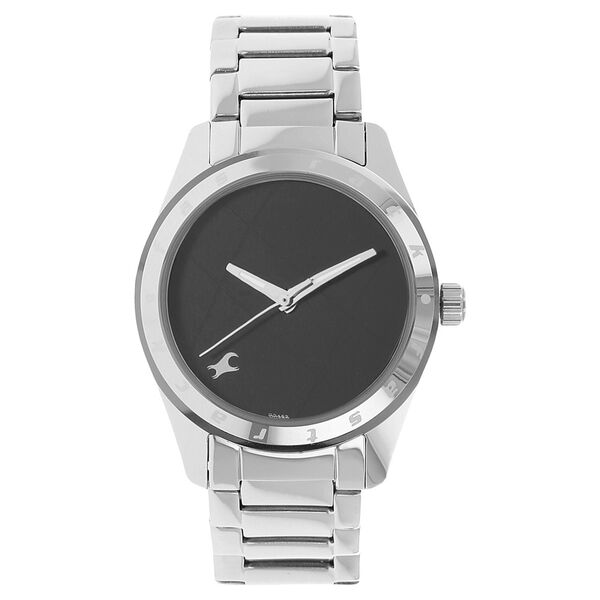 Fastrack Quartz Analog Black Dial Stainless Steel Strap Watch for Girls - image number 0