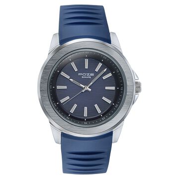 Sonata Poze Quartz Analog Blue Dial Plastic Strap Watch For Men