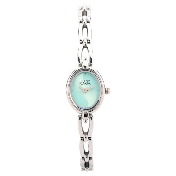 Titan Quartz Analog Blue Dial Metal Strap Watch for Women - image number 0