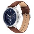 Tommy Hilfiger Quartz Multifunction Blue Leather Strap for Men - image number 1