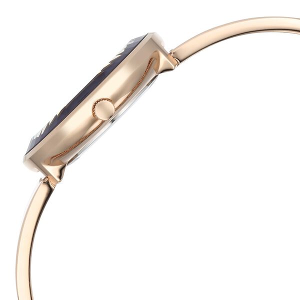 Titan Raga Showstopper Quartz Analog Purple Round Dial Rose Gold Metal Strap Watch For Women - image number 4