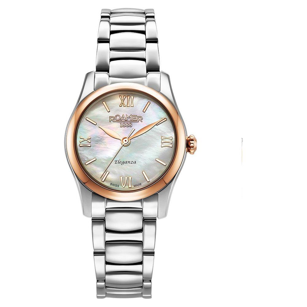 Roamer Eleganza Quartz Analog with Date Mother of Pearl Dial Silver Stainless Steel Strap Watch For Women-image-41