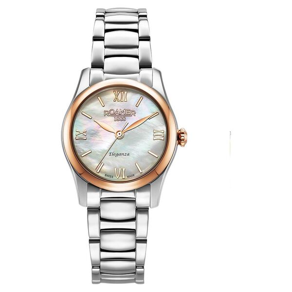 Roamer Eleganza Quartz Analog with Date Mother of Pearl Dial Silver Stainless Steel Strap Watch For Women - image number 0