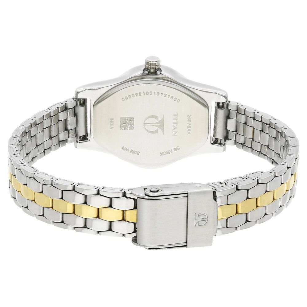 Buy Online Titan Quartz Analog Silver Dial Stainless Steel Strap Watch for Women nl2597bm01 Titan