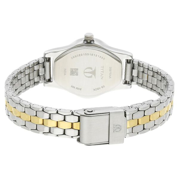Titan Quartz Analog Silver Dial Stainless Steel Strap Watch for Women - image number 4
