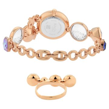 Titan Raga Moments Of Joy Quartz Analog Mother of Pearl Round Dial Rose Gold Metal Strap Watch For Women