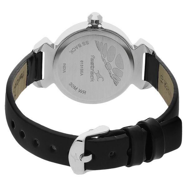 Fastrack Quartz Analog Grey Dial Leather Strap Watch for Girls - image number 3