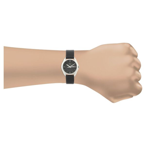 Titan Analog Black Dial with Day and Date Leather Strap Watch for Men - image number 3