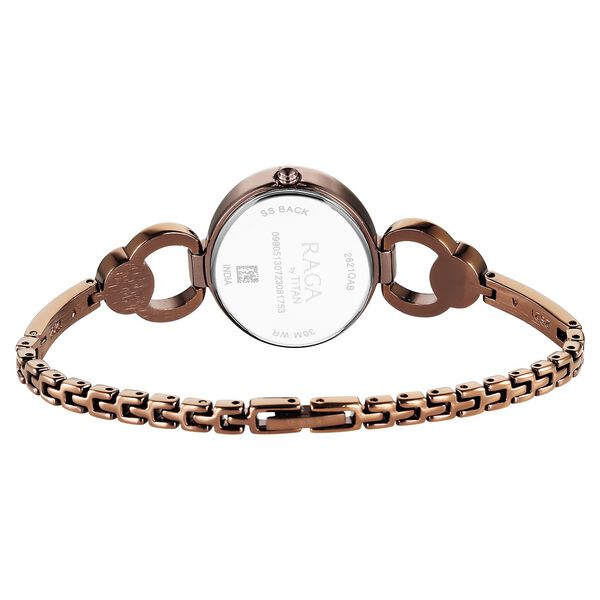 Titan Raga Viva Quartz Analog Champagne Dial Metal Strap Watch for Women - image number 4